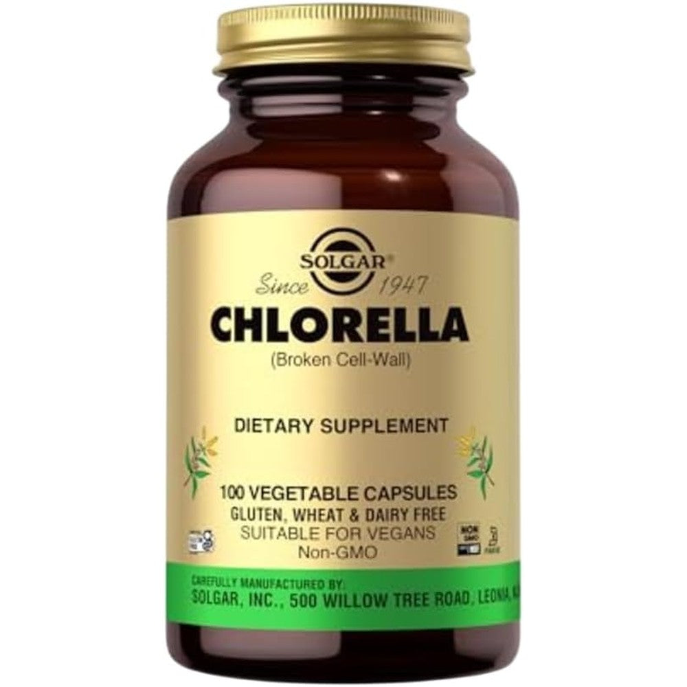 Solgar Chlorella 520 mg Broken Cell-Wall 100 Vegetable Capsules