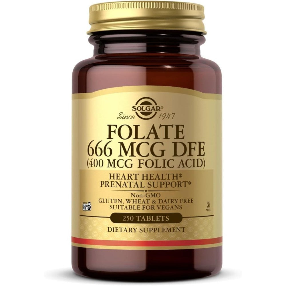 Solgar Folic Acid Vitamin B9 400 Mcg 250 Tablets