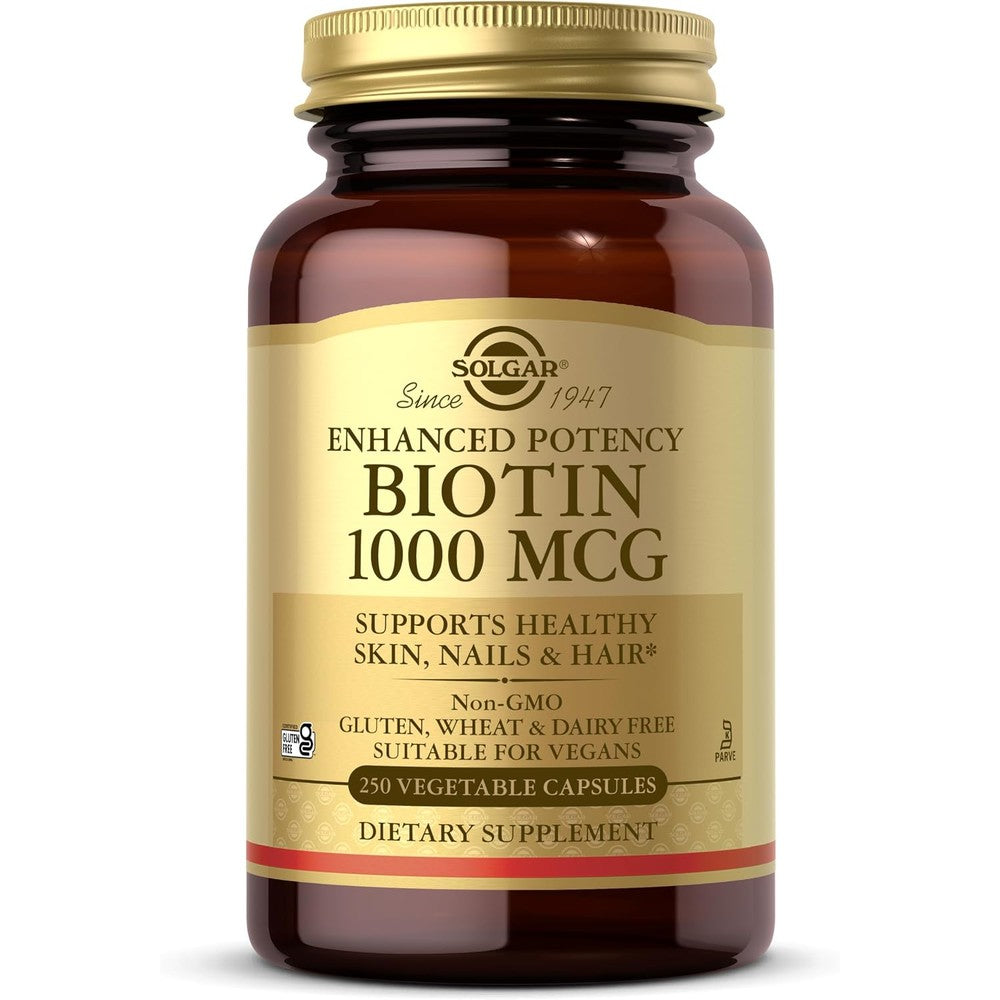 Solgar Biotin 1000 Mcg 250 Vegetable Capsules