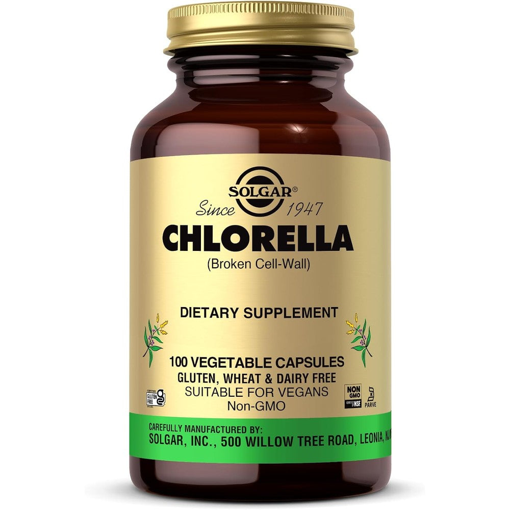 Solgar Chlorella 100 Vegetable Capsules Maximum Absorption