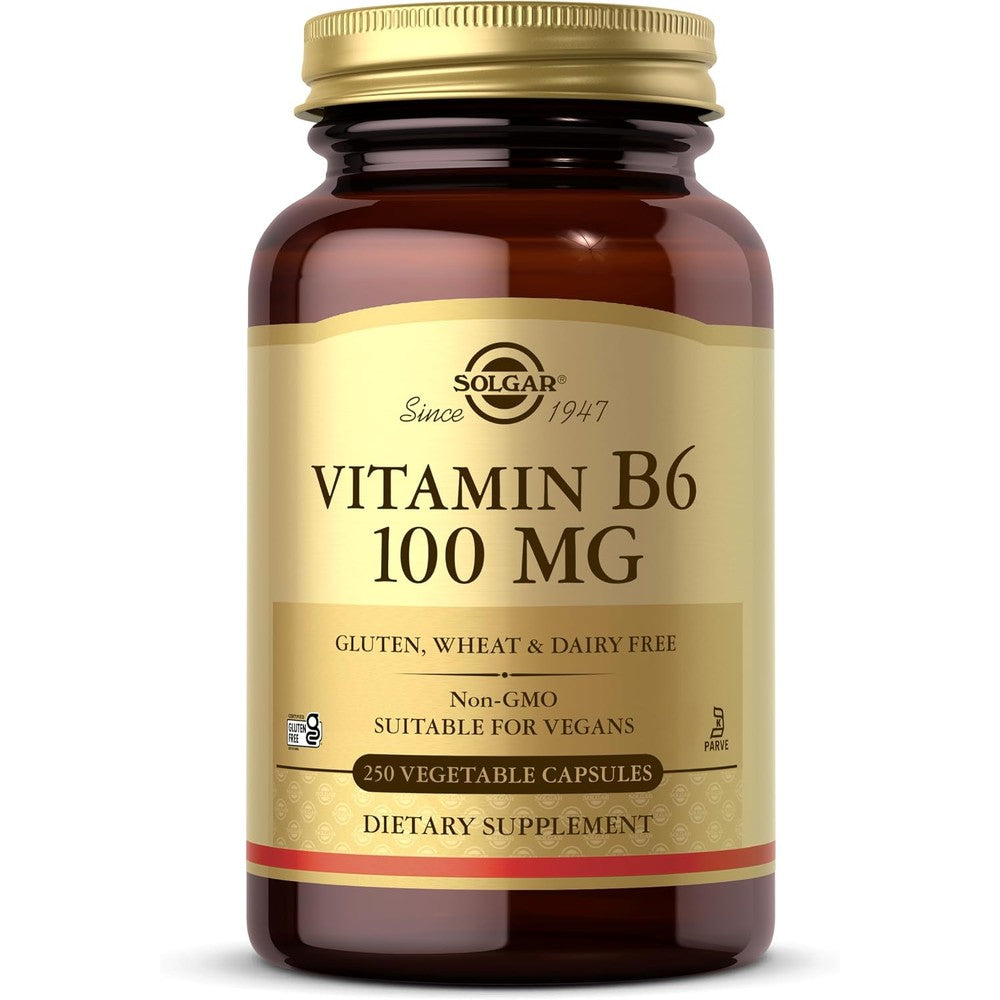 Solgar Vitamin B6 100 Milligrams 250 Vegetable Capsules