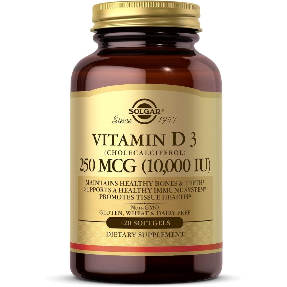 Solgar Vitamin D3 Cholecalciferol 10,000 IU 120 Softgels