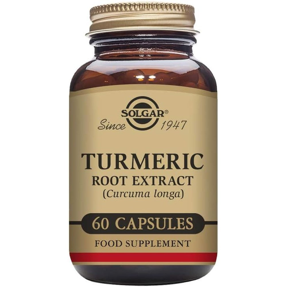 Solgar Standardized Turmeric Root Extract 400 Milligrams 60 Count Vegetable Capsules For Antioxidant And Joint Support