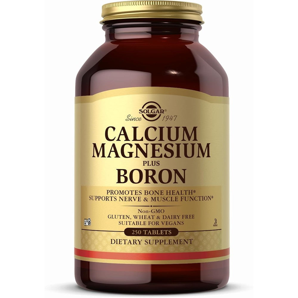 Solgar Calcium Magnesium Plus Boron Tablets 250 Count Bone Health And Muscle Support
