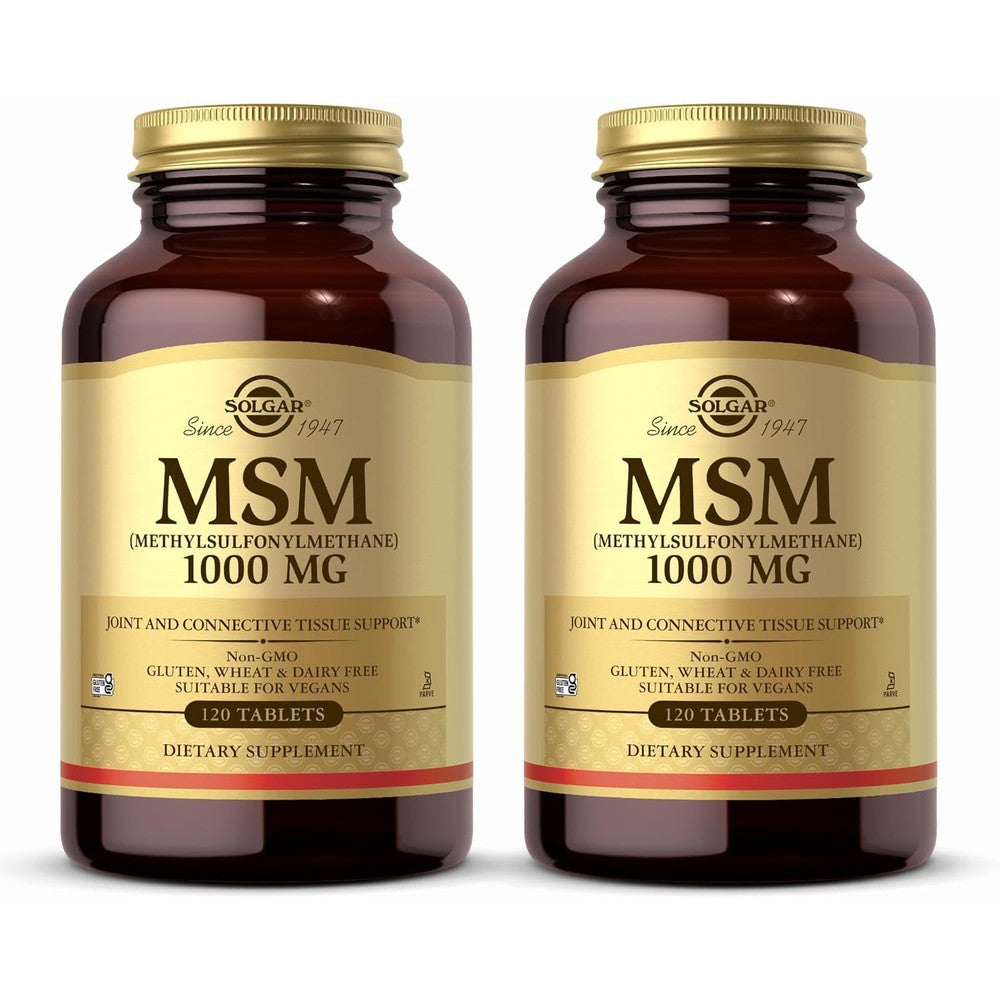 Solgar MSM 1000 mg 120 Tablets Pack Of 2 Joint And Connective Tissue Support