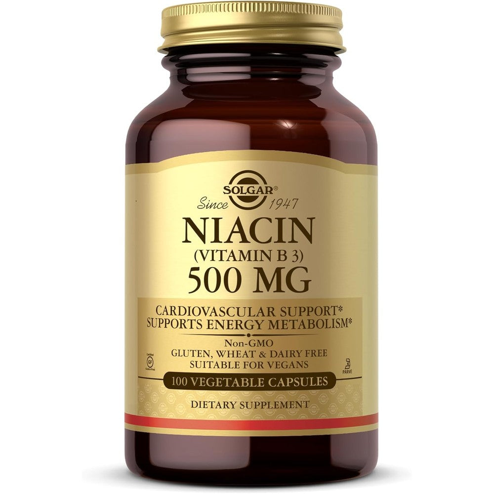 Solgar Niacin Vitamin B3 500 Milligram 100 Vegetable Capsules