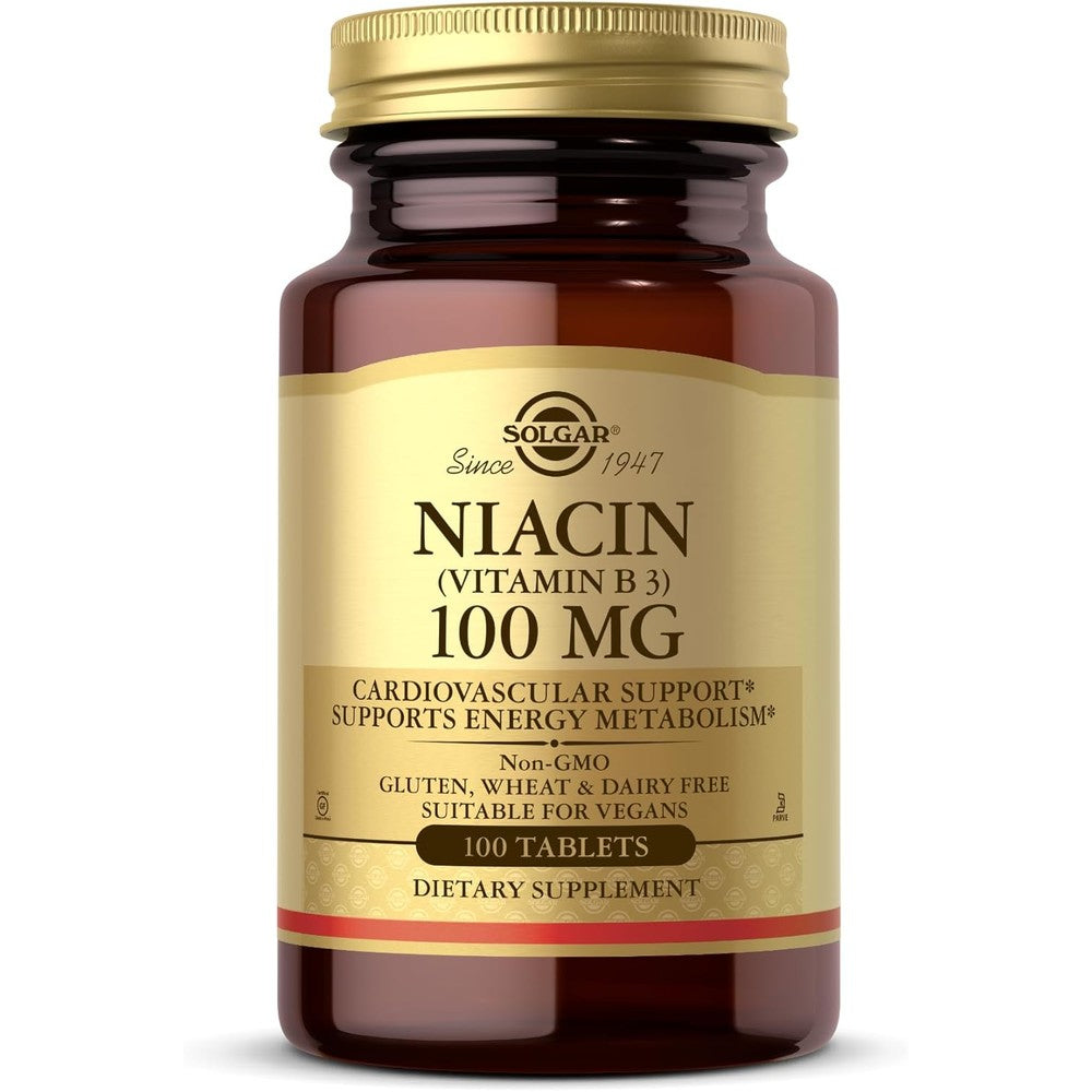Solgar Niacin Vitamin B3 100 Milligram 100 Tablets