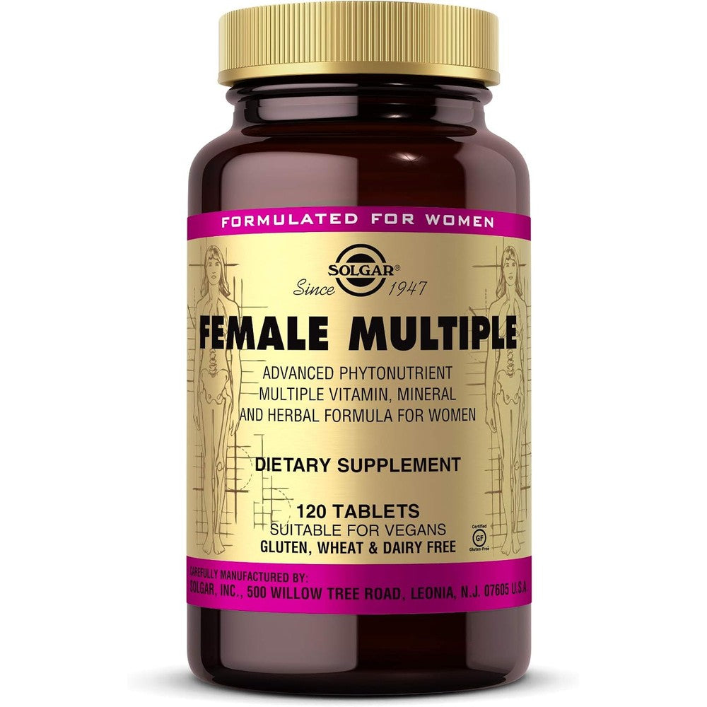 Solgar Female Multiple Advanced Phytonutrient Multivitamin Mineral And Herbal Supplement Formula For Women 120 Tablets