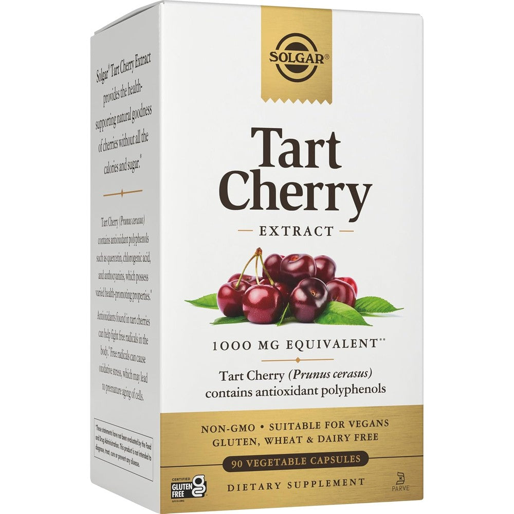 Solgar Tart Cherry 1000 Milligrams 90 Vegetable Capsules Antioxidant Supplement