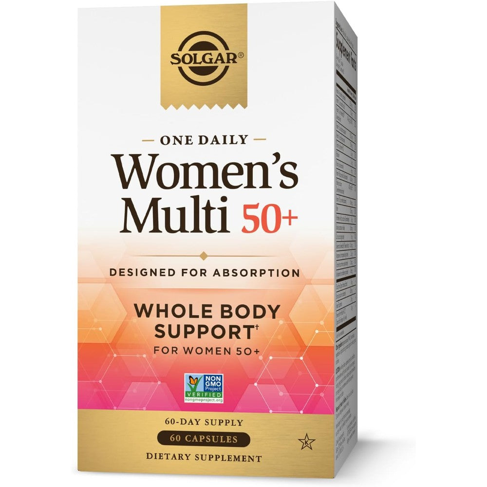 Solgar One Daily Women's Multi 50 Plus Whole Body Support Multivitamin 60 Vegan Capsules