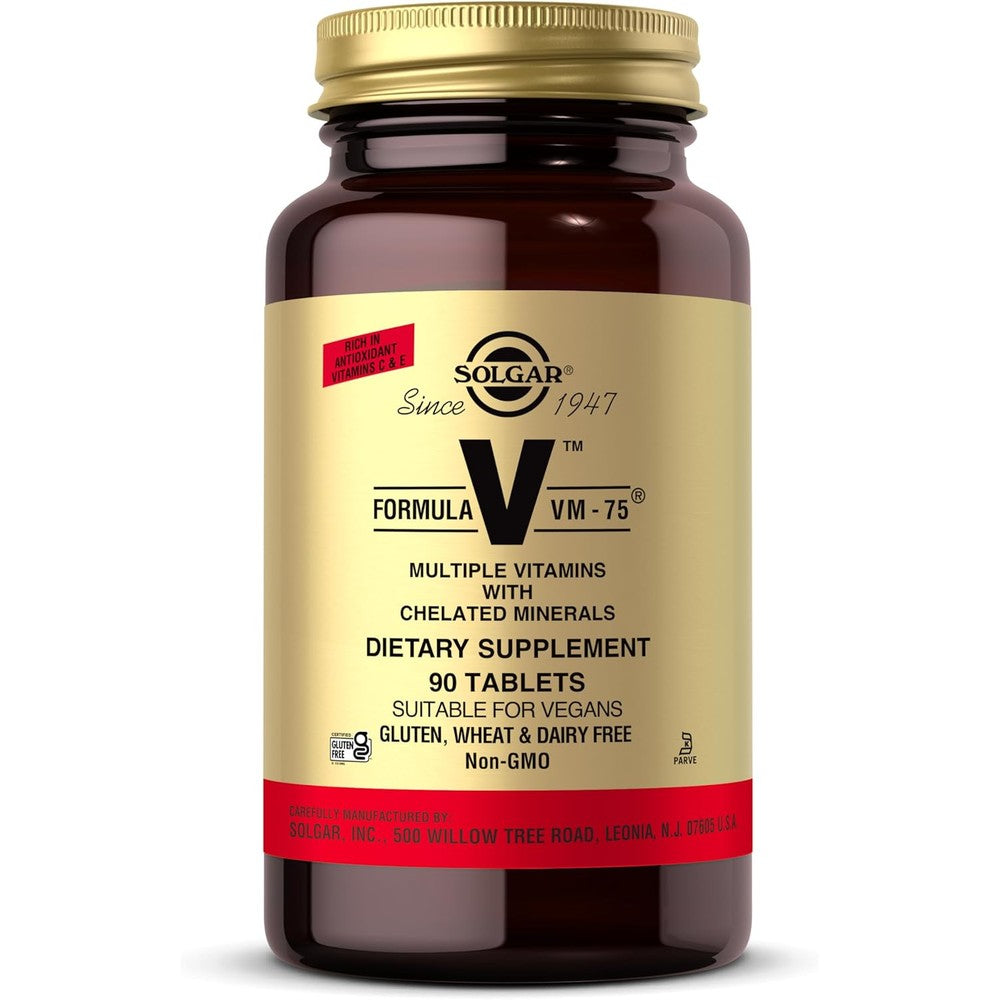 Solgar Formula VM-75 Multivitamin with Chelated Minerals 90 Tablets