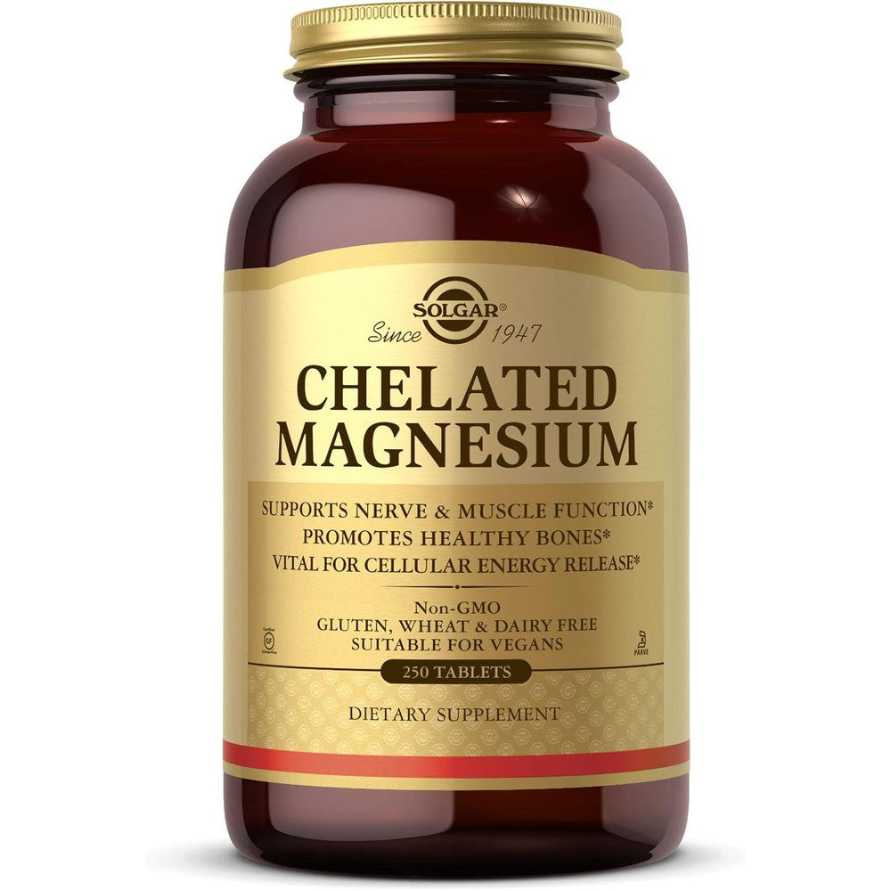 Solgar Chelated Magnesium Tablets 400 Milligrams 250 Count