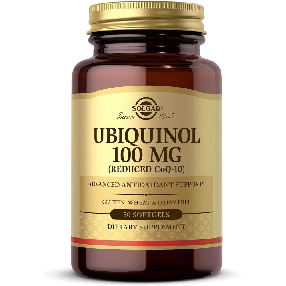 Solgar Ubiquinol Reduced Coenzyme Q10 100 Milligrams 50 Softgels