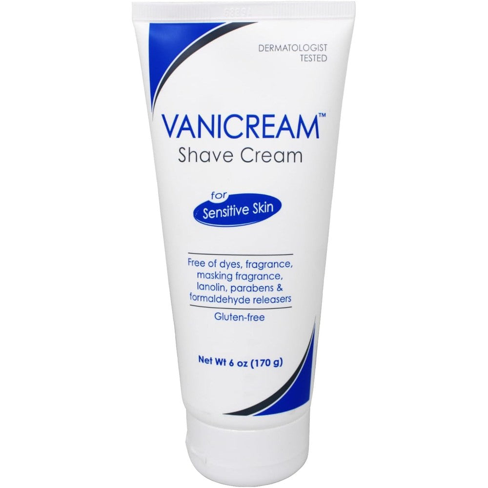 Vanicream Shave Cream For Sensitive Skin Free Of Dyes Fragrance Parabens And Gluten 6 Ounces