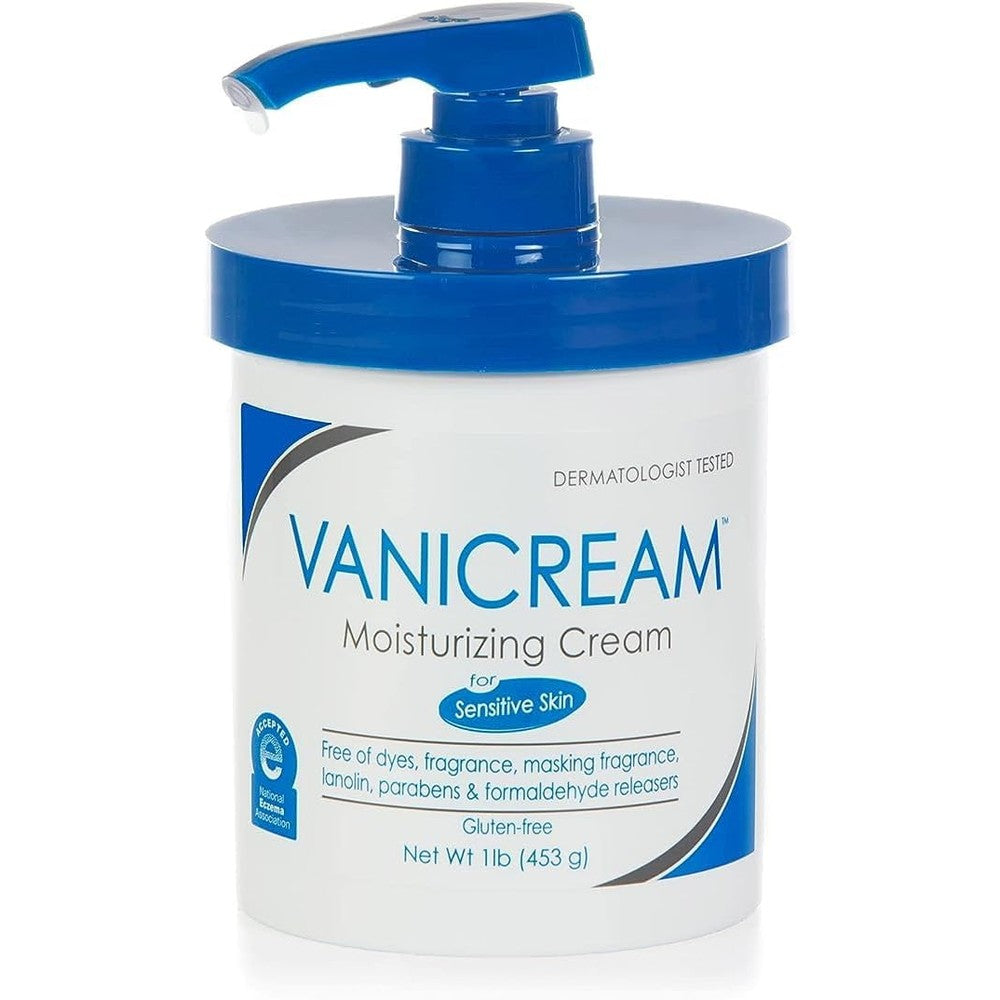 Vanicream Moisturizing Skin Cream With Pump Dispenser Sensitive Skin Relief 16 Fluid Ounces