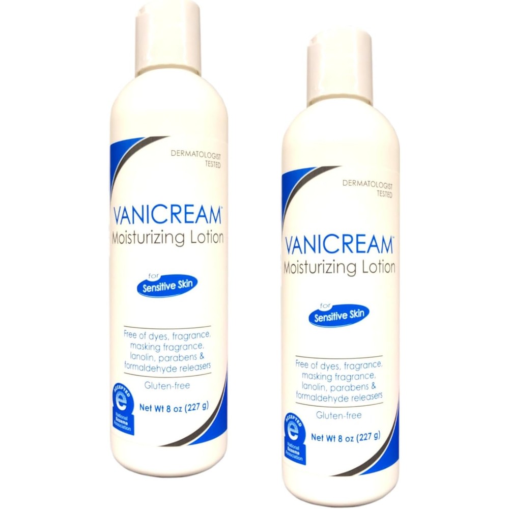 Vanicream Moisturizing Lotion For Sensitive Skin 8 Fluid Ounces Value Pack Of 2
