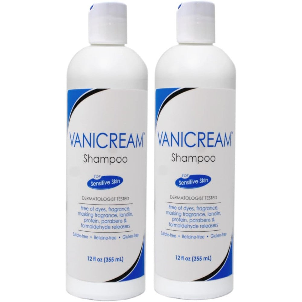 Vanicream Shampoo For Sensitive Skin Dermatologist Tested Fragrance Free Sulfate Free 12 Fluid Ounce Pack Of 2