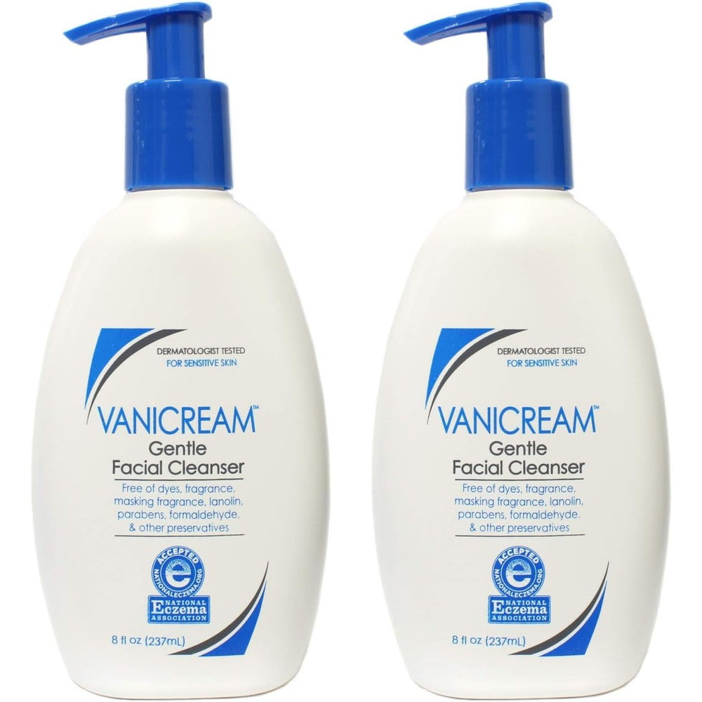 Vanicream Gentle Facial Cleanser For Sensitive Skin 8 Fluid Ounce Pack Of 2
