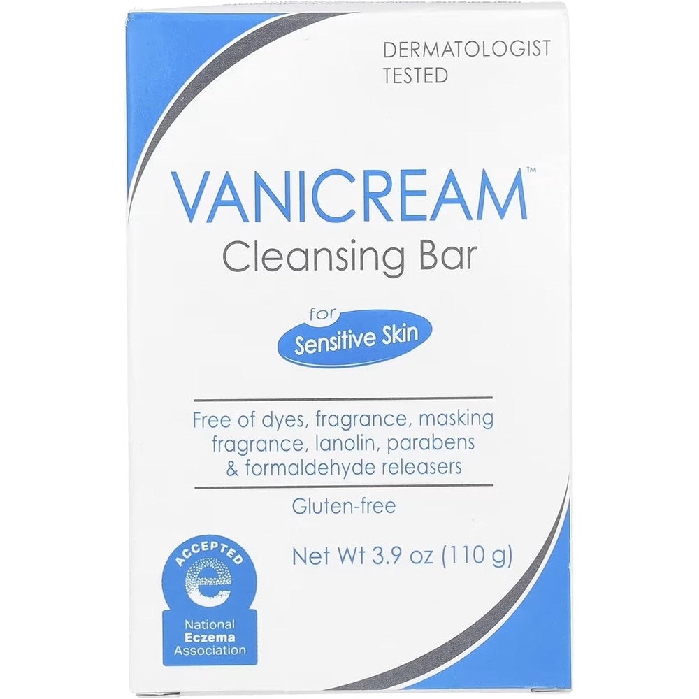 Vanicream Cleansing Bar For Sensitive Skin Fragrance Free 3.9 Ounces