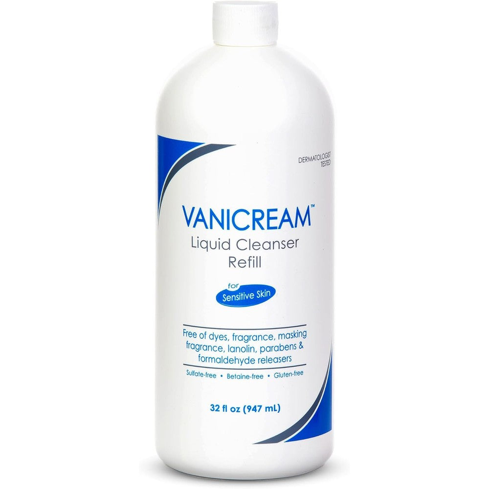 Vanicream Liquid Cleanser Refill Formulated For Sensitive Skin Gentle And Non Drying Face And Body Wash Fragrance Free 32 Fluid Ounce
