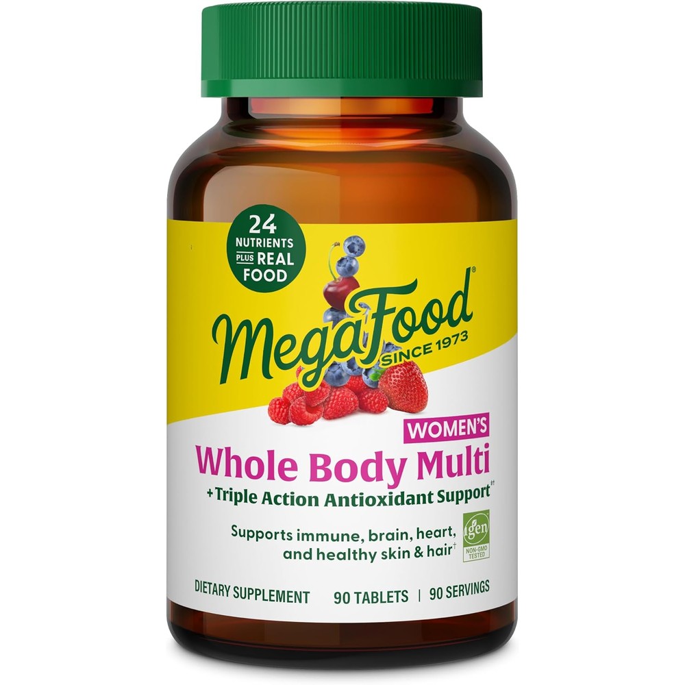 MegaFood Whole Body Methylated Multivitamin For Women With Active B12, Methylfolate And Magnesium Glycinate, 90 Vegetarian Tablets