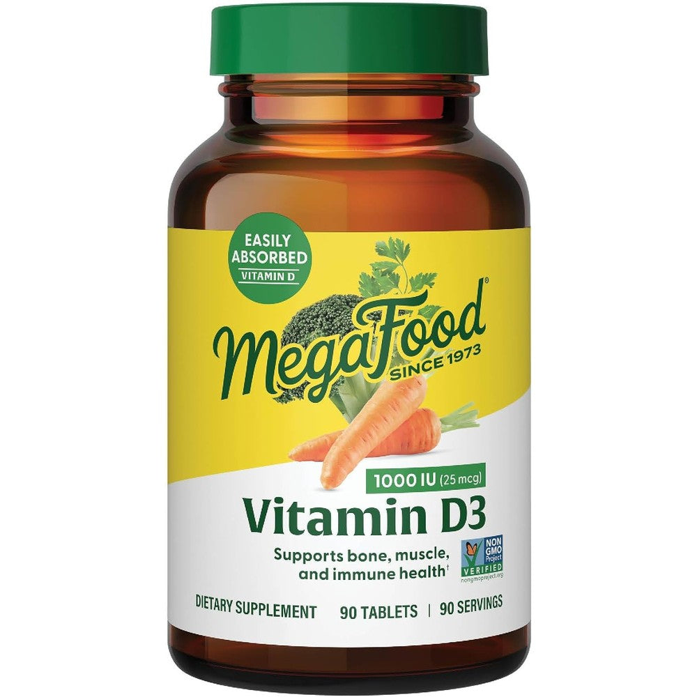 MegaFood Vitamin D3 1000 IU Bone And Immune Health 90 Tablets