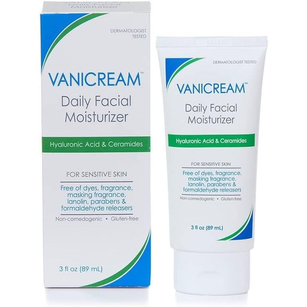 Vanicream Daily Facial Moisturizer With Ceramides And Hyaluronic Acid Sensitive Skin 3 Fluid Ounces