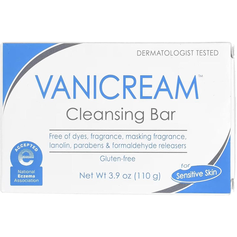 Vanicream Cleansing Bar For Sensitive Skin Fragrance Free 3.9 Ounce Pack Of 1