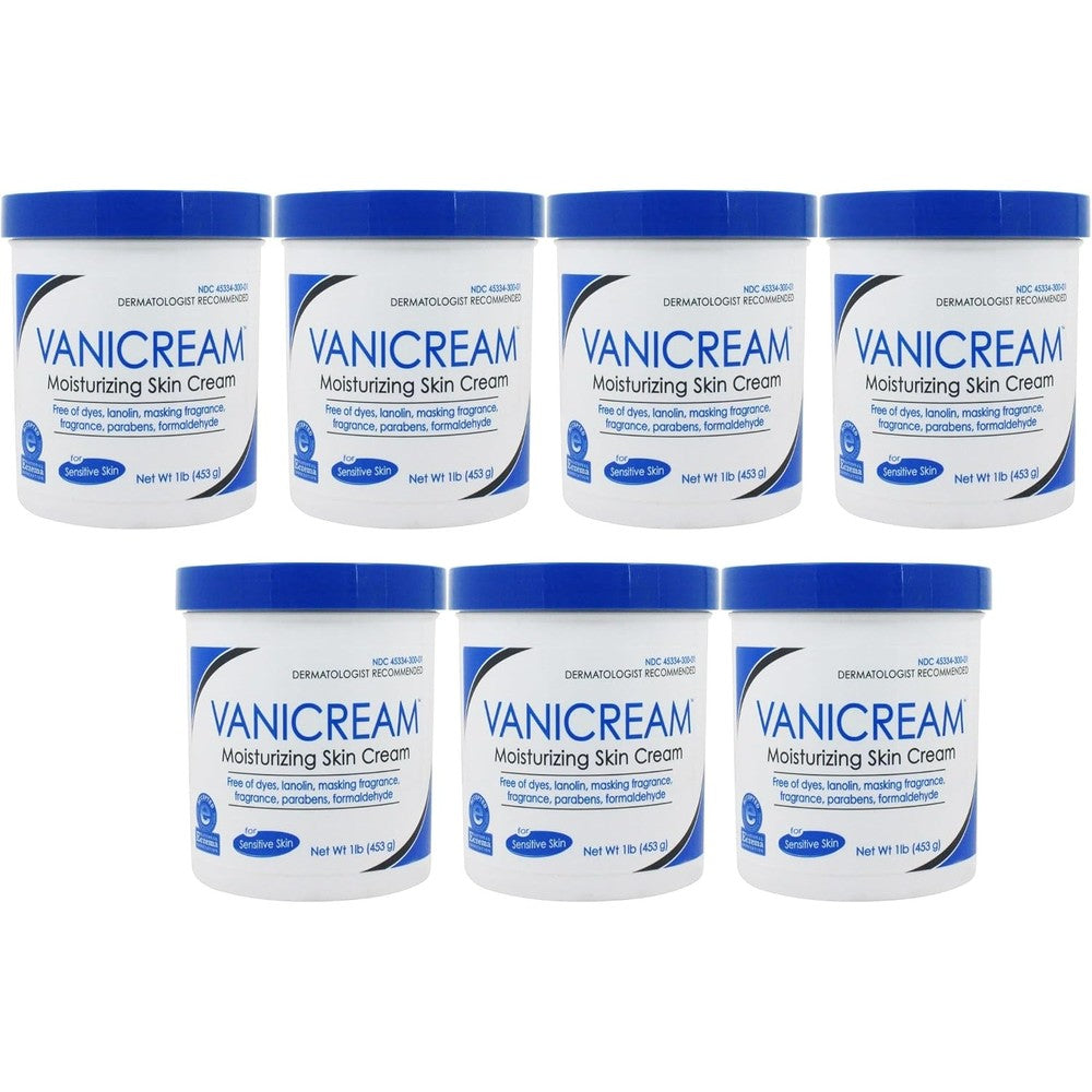 Vanicream Moisturizing Skin Cream For Sensitive Skin 16 Fluid Ounces Pack Of 7