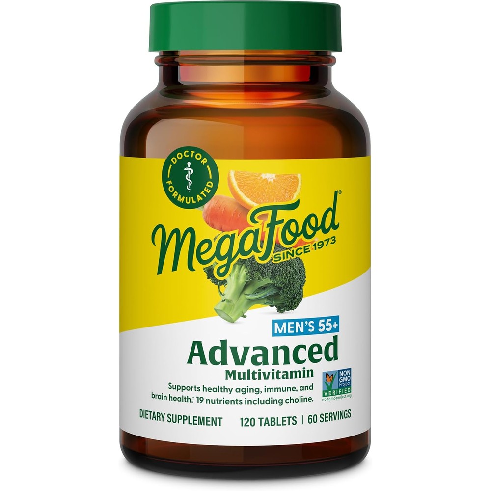 MegaFood Advanced Multivitamin For Men 55 Plus Doctor Formulated 120 Tablets