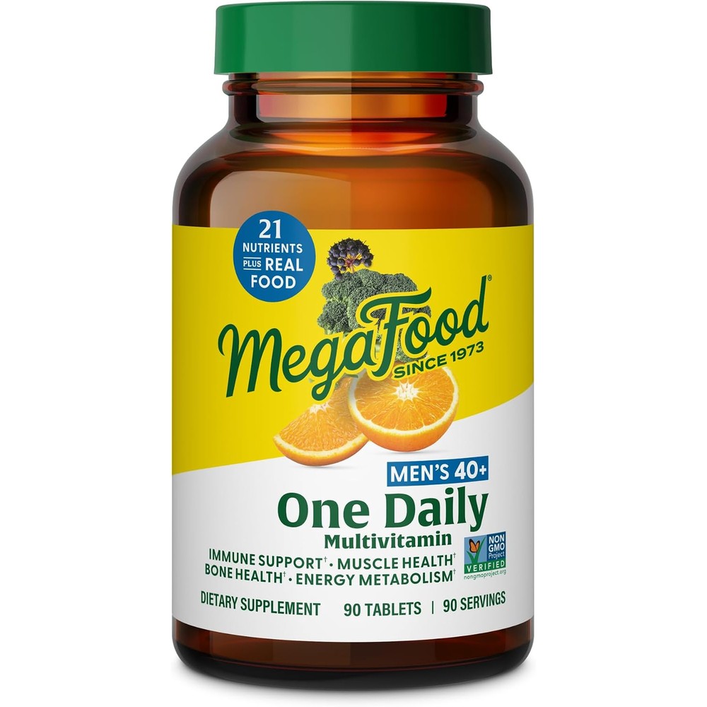 MegaFood One Daily Multivitamin For Men 40 Plus With 21 Nutrients 90 Tablets