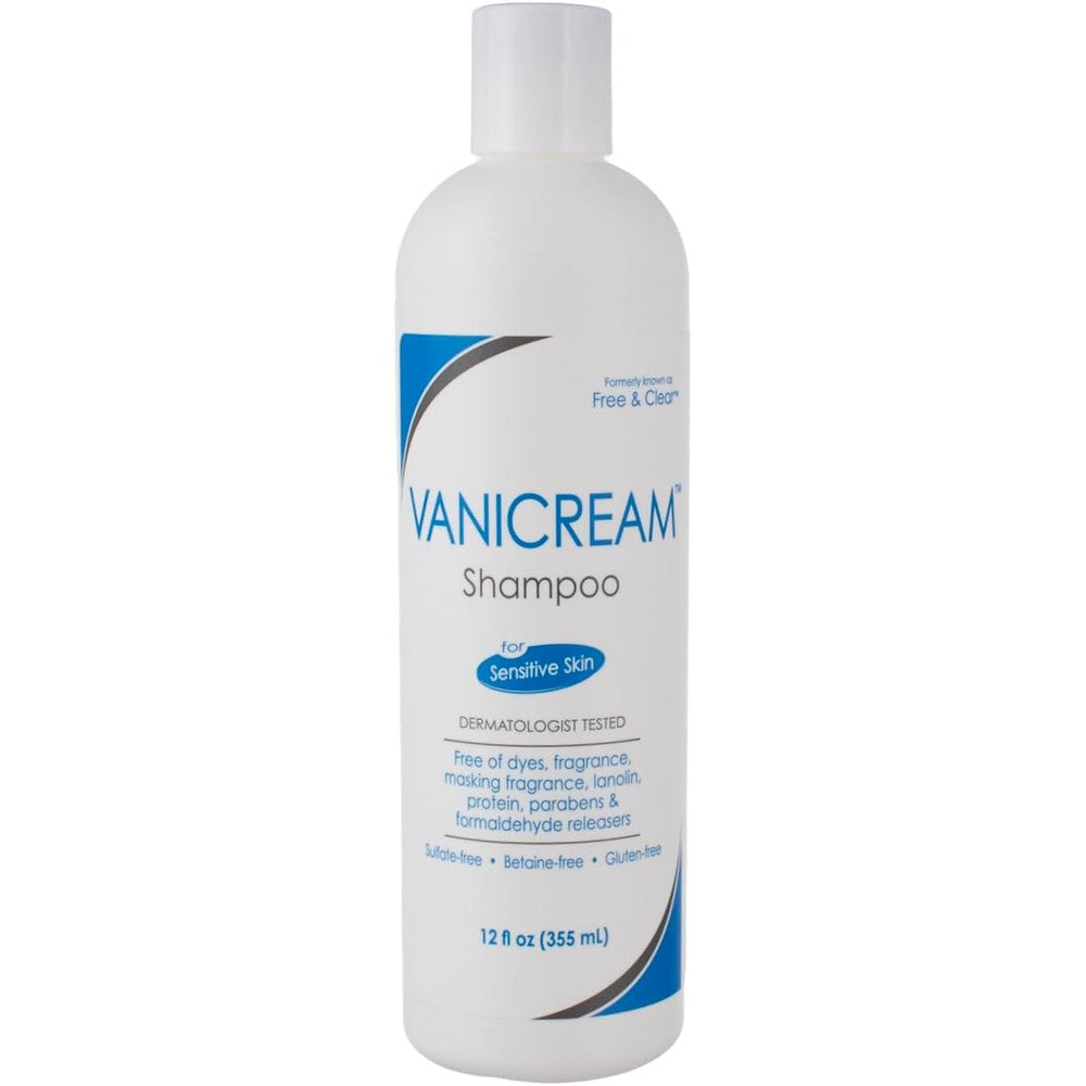 Vanicream Shampoo For Sensitive Skin Dermatologist Tested Free Of Dyes Fragrance Parabens And Formaldehyde Releasers Sulfate-Free 12 Fluid Ounce Pa...