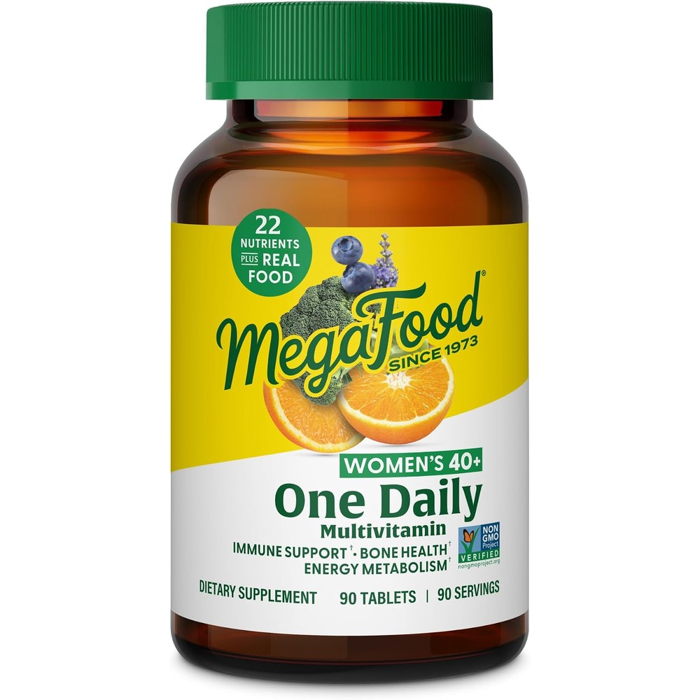 MegaFood One Daily Multivitamin For Women 40 Plus With Methylated B12 Methylfolate Vitamin D3 C And Zinc 90 Tablets