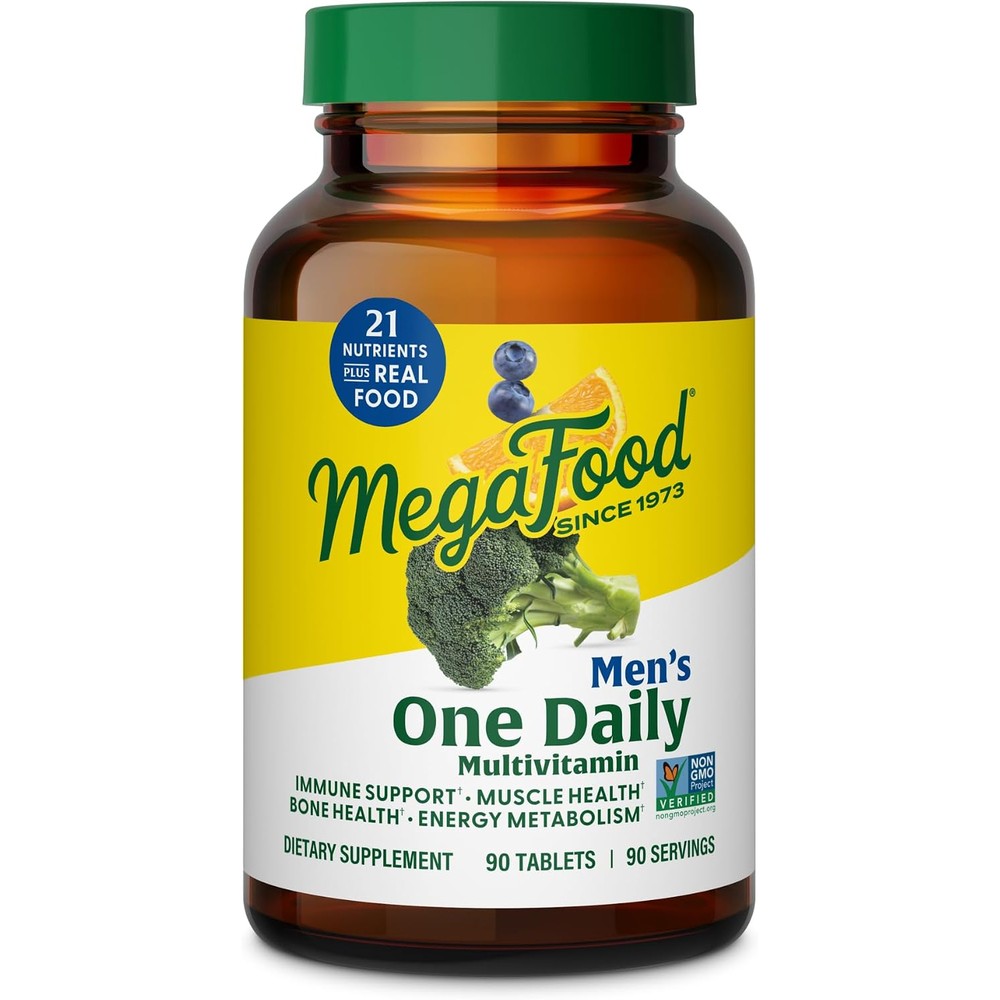 MegaFood One Daily Multivitamin For Men With 21 Nutrients 90 Tablets Immune Support Cellular Energy And Muscle Health Methylfolate