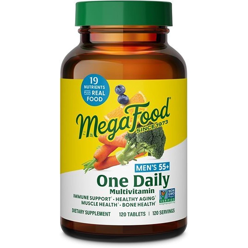 MegaFood One Daily Multivitamin For Men 55 Plus With 19 Nutrients 120 Tablets