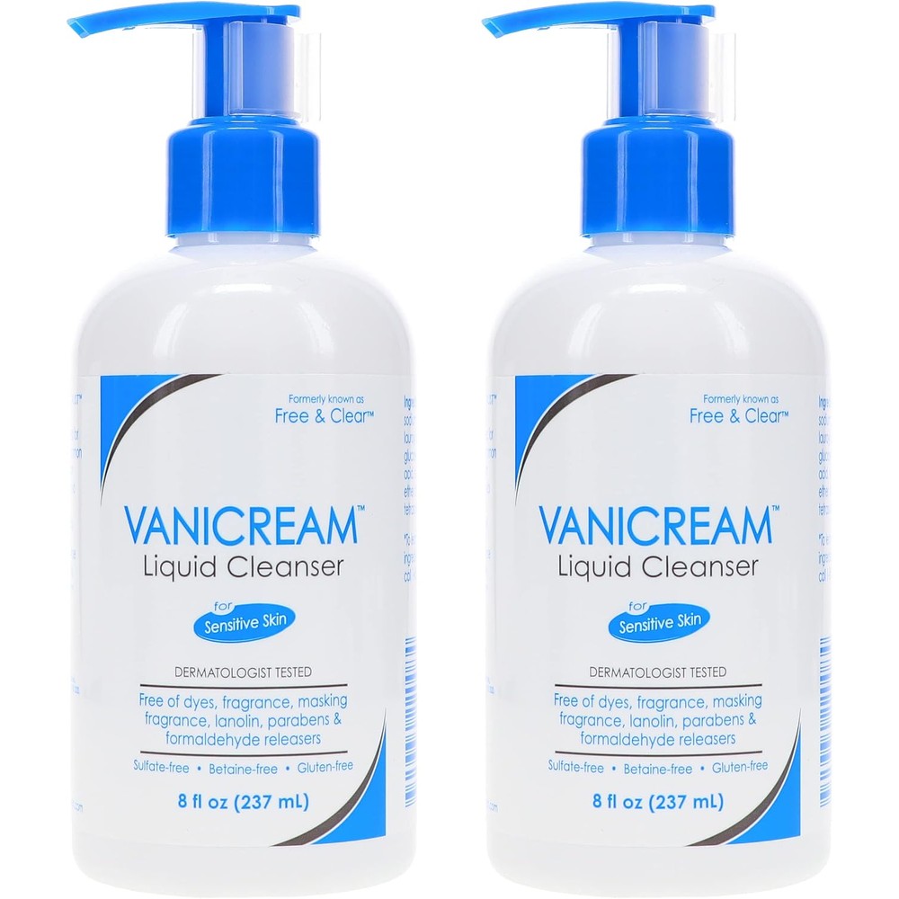 Vanicream Free and Clear Liquid Cleanser 8 Fluid Ounces Pack of 2