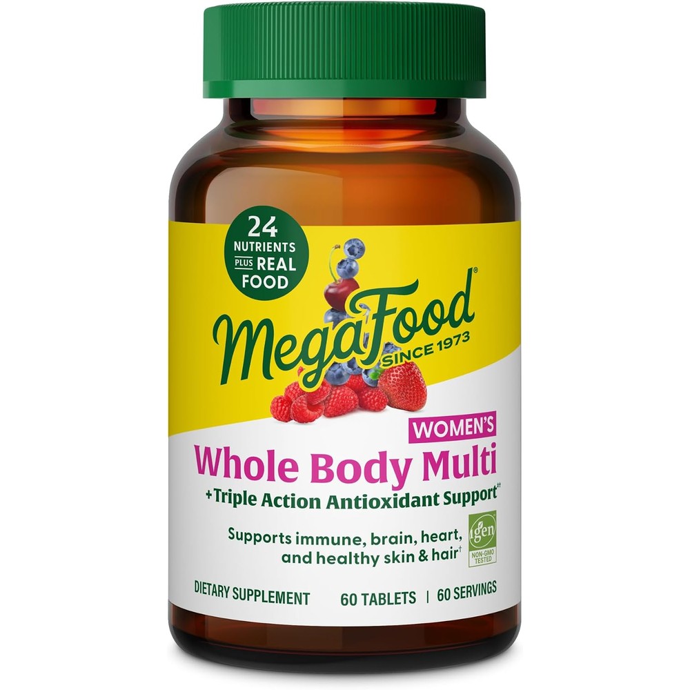 MegaFood Whole Body Methylated Multivitamin For Women 24 Bioavailable Nutrients 60 Tablets