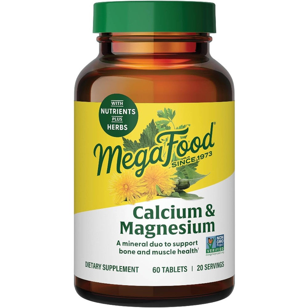MegaFood Calcium Magnesium Bone And Heart Support 60 Tablets