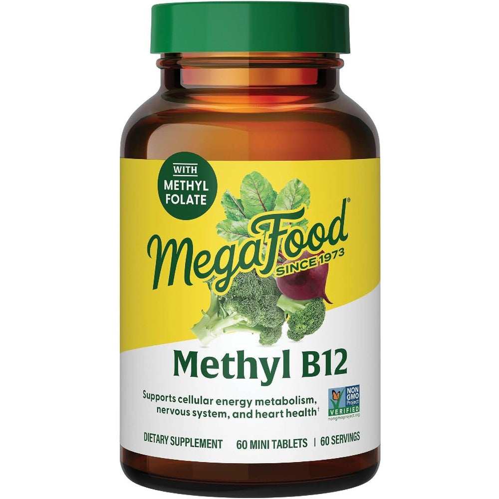 MegaFood Methyl B12 Cellular Energy Metabolism Support 60 Mini Tablets