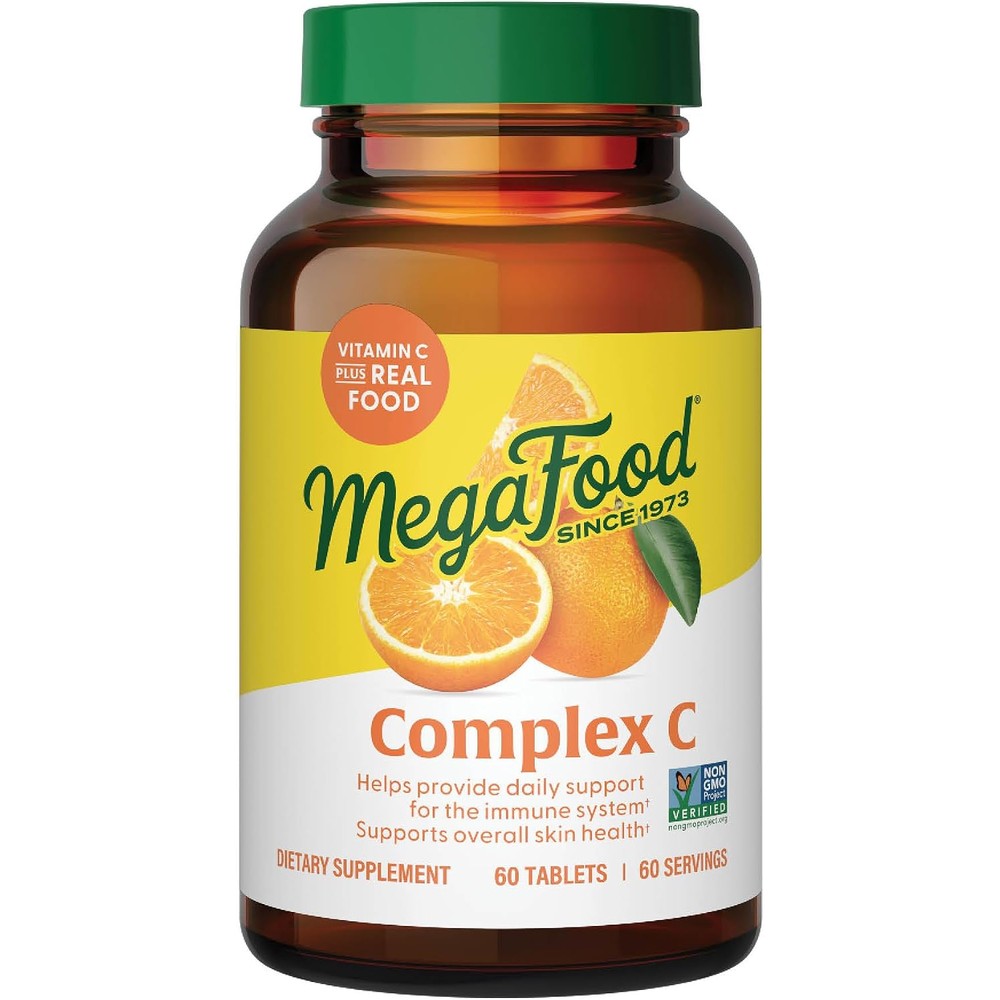 MegaFood Complex C Vitamin C Immune Support Supplement 60 Tablets Daily Support