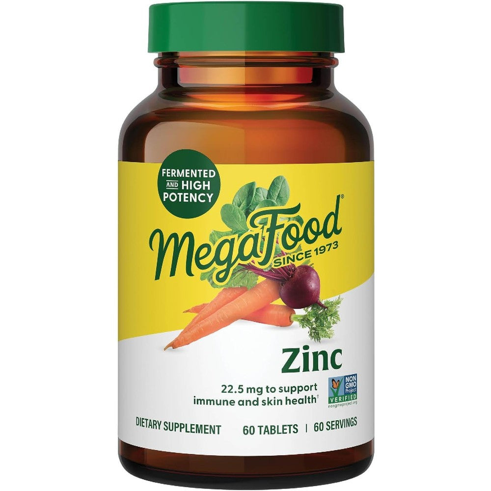 MegaFood Zinc Bisglycinate High Absorption Immune Support 60 Tablets