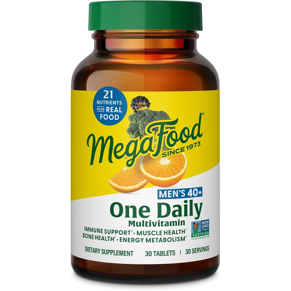 MegaFood Men Over 40 One Daily Multivitamin Iron Free Formula 21 Nutrients 30 Tablets