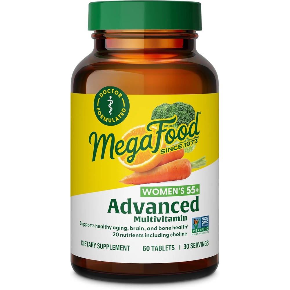 MegaFood Advanced Multivitamin For Women 55 Plus Doctor Formulated 60 Tablets