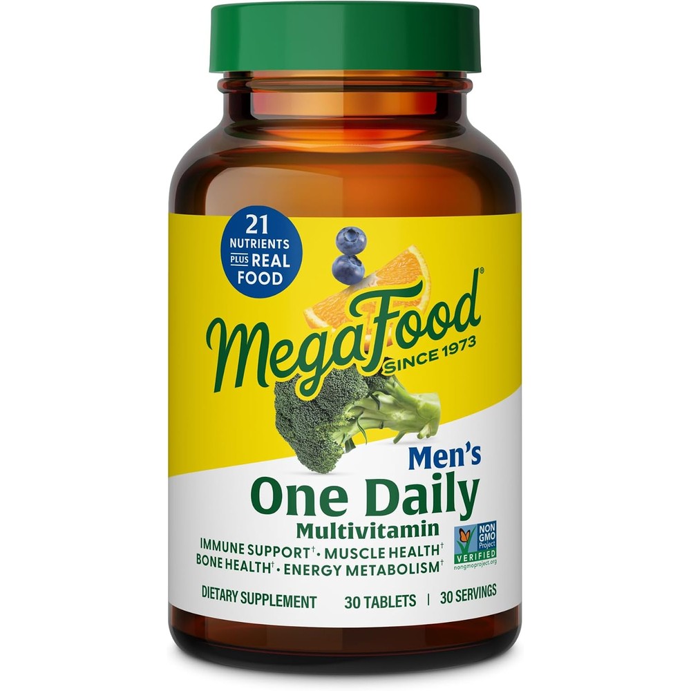 MegaFood One Daily Multivitamin For Men With 21 Nutrients 30 Tablets Immune Support Cellular Energy And Muscle Health Vegetarian