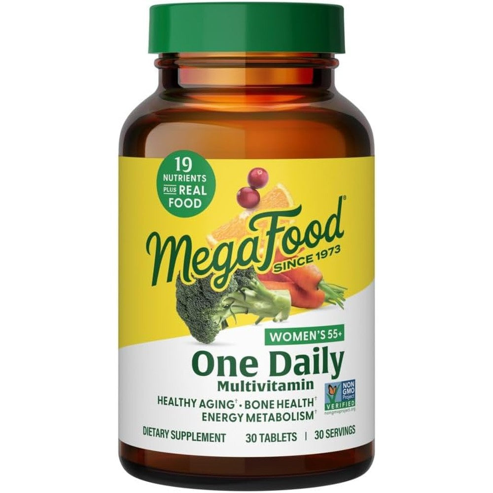 MegaFood Women's 55+ One Daily Multivitamin For Healthy Aging And Bone Support 30 Tablets