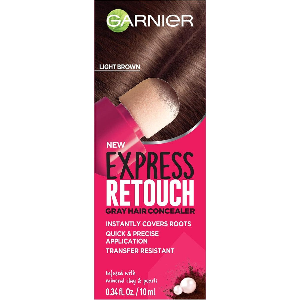 Garnier Hair Color Express Retouch Gray Hair Concealer Instant Gray Coverage Brown 1 Count