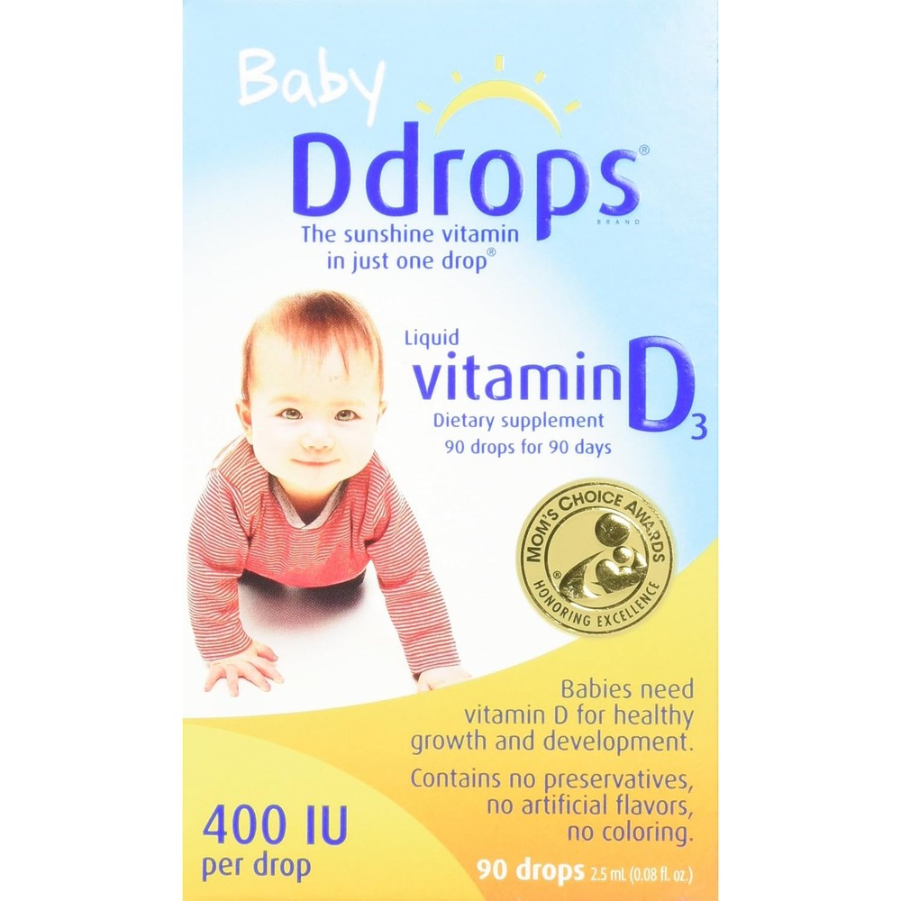 Ddrops Vit D Baby 400 IU Liquid Vitamin D3 Supplement 90 Drops 0.08 Fluid Ounce