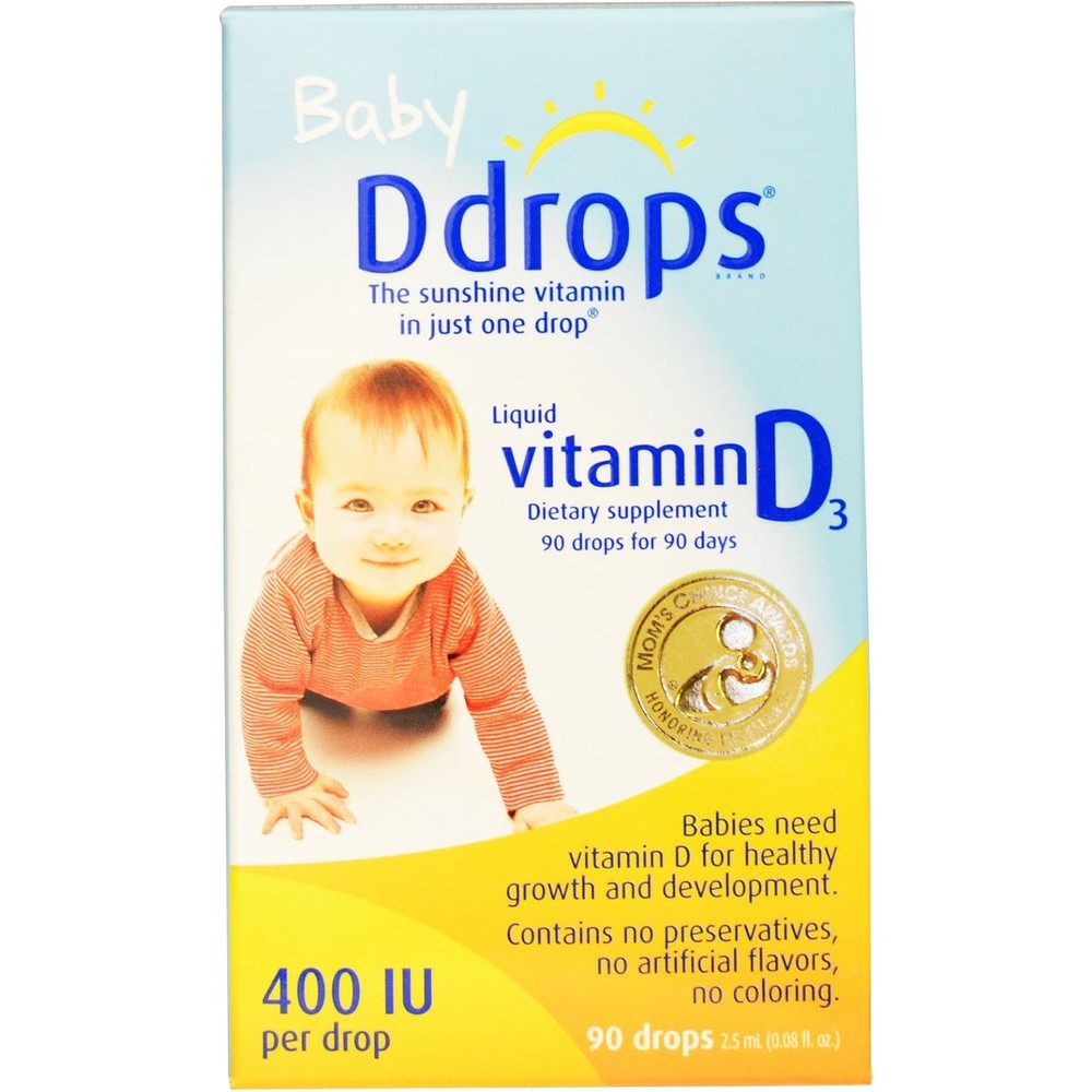 Ddrops Baby Liquid Vitamin D3 400 International Units 0.08 Fluid Ounce