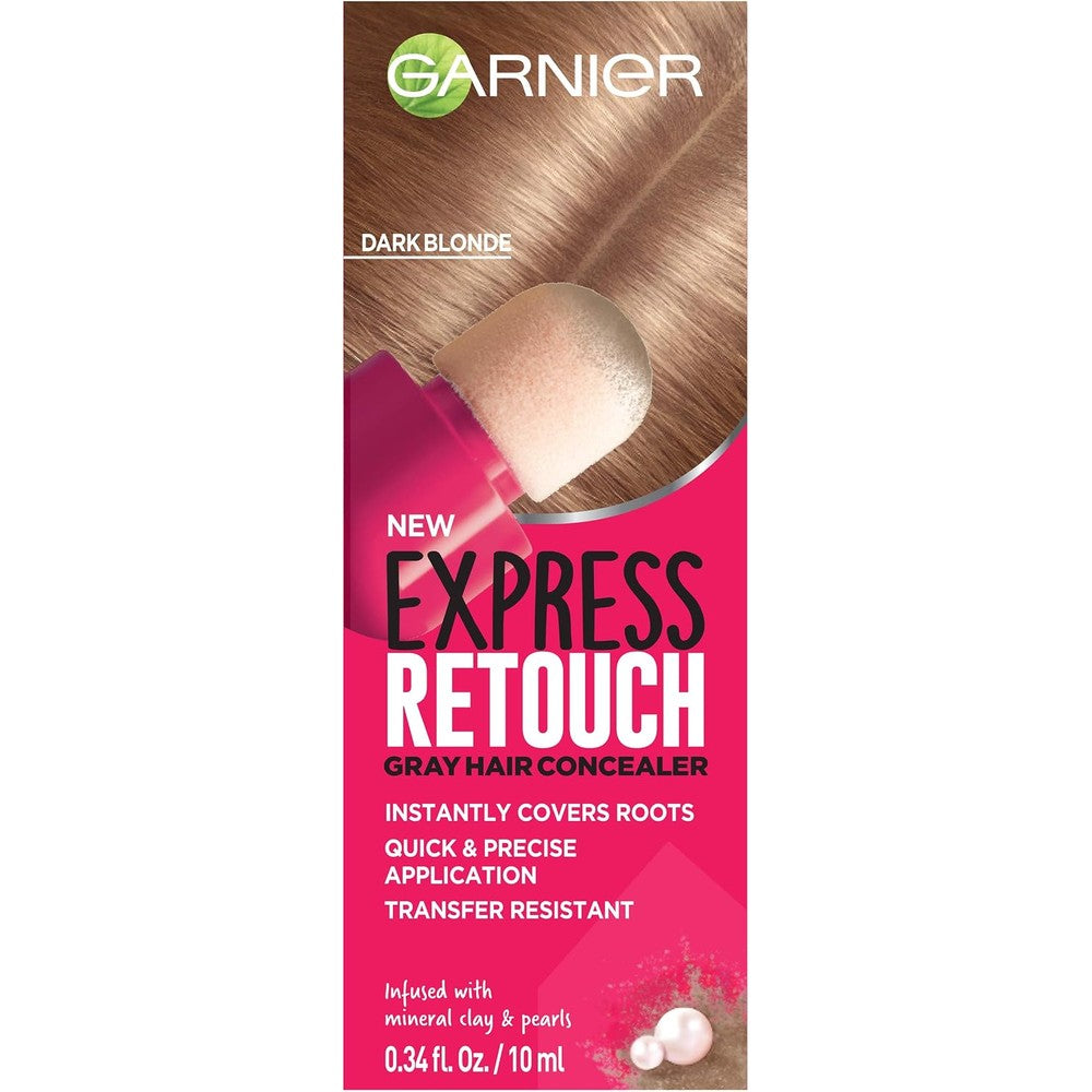 Garnier Hair Color Express Retouch Gray Hair Concealer Instant Gray Coverage Dark Blonde 0.34 Fluid Ounce