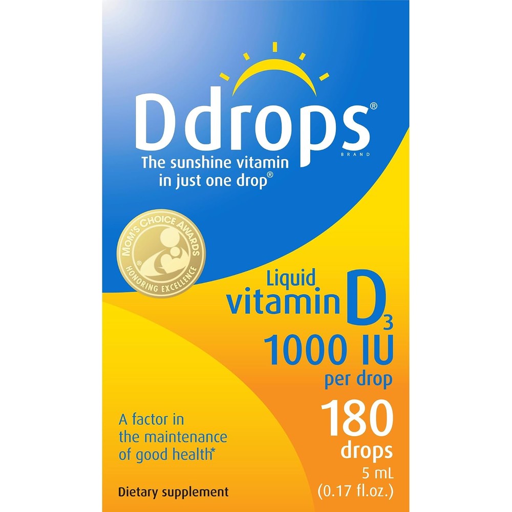 Ddrops Adults Vitamin D3 1000 IU Liquid Drops 180 Count